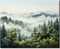 Paint by Numbers for Adults – Foggy Mountain Landscape with Pine Trees & Birds, Adult Paint by Number Kit, Unique Gift (16 x 20 Inch, Frameless)